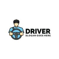 coche conductor logo diseño vector ilustración
