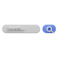 Search bar 3d realistic search boxes png