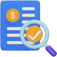 Audit 3d rendering isometric icon. png