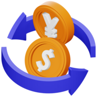 Currency exchange 3d rendering isometric icon. png