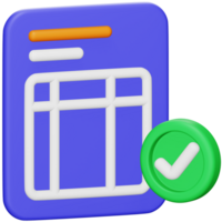 Spreadsheet 3d rendering isometric icon. png