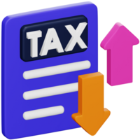 Tax return 3d rendering isometric icon. png