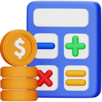 Accounting 3d rendering isometric icon. png