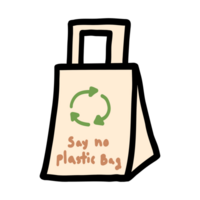 Recyclable Paper Bag, Eco Friendly Planet png