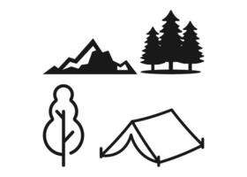 Forest icon design template vector isolated illustration