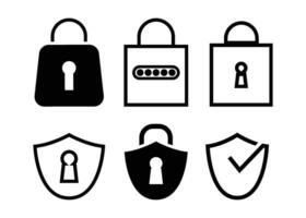 Security icon design template vector isolated illustration