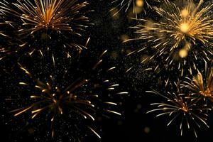 fuegos artificiales, Copiar espacio. festivo antecedentes. ai generado foto