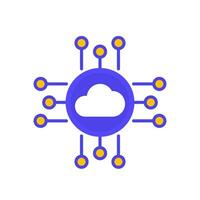 cloud platform icon for web vector