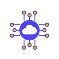 cloud platform icon for web vector