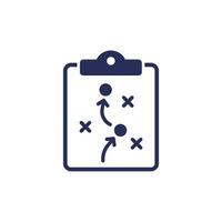 playbook, game plan icon on white vector