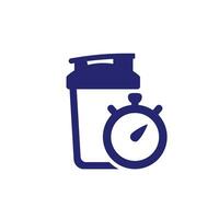 Shaker icon with a timer, vector