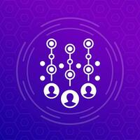 collecting user data icon for web vector