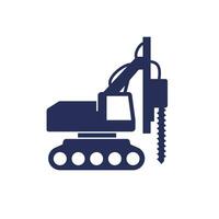 drill machine icon, construction machinery vector