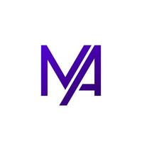 MA letters logo, vector monogram design
