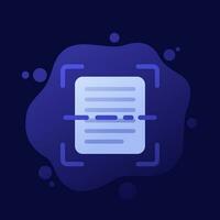 document scan icon, dark vector design