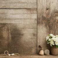 Beauty Antique Wood Background, Generative Ai photo