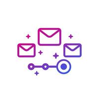 email campaign icon, internet marketing vector