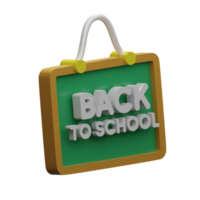 Back to School Preparation Education 3D rendering icon png