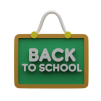 Back to School Preparation Education 3D rendering icon png
