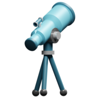 Back to School Preparation Education 3D rendering icon Telescope png