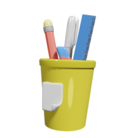 Back to School Preparation Education 3D rendering icon png