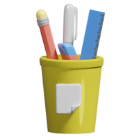 Back to School Preparation Education 3D rendering icon png