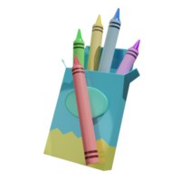 Back to School Preparation Education 3D rendering icon png