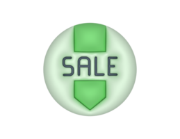 3d Sale Discount Product Sticker Circle Label png