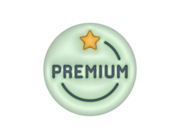 3d premie Product sticker cirkel etiket png