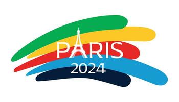 Paris 2024 sport games design element vector illustration