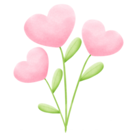 Rosa Blume Herz png