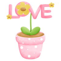 Rosa Blume Herz png