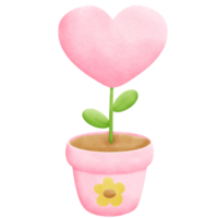 Rosa Blume Herz png