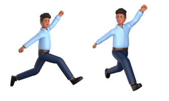 3d homem de negocios executivo pose isolado em transparente fundo, 3d Renderização png