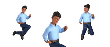 3d homem de negocios executivo pose isolado em transparente fundo, 3d Renderização png