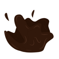 smältande choklad flytande png