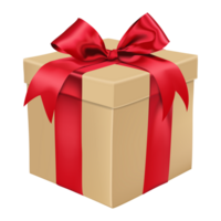 regalo scatola con rosso arco isolato png