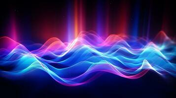 Original abstract colorful background. Abstract background with blue and red lines and waves. photo