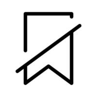 Dismiss Bookmark Icon Vector Symbol Design Illustration