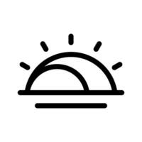 puesta de sol icono vector símbolo diseño ilustración