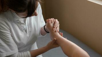 Inspecting a baby foot photo