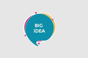 new big idea modern, website, click button, level, sign, speech, bubble  banner, vector