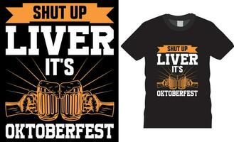 cerrar arriba hígado es Oktoberfest t camisa diseño vector modelo