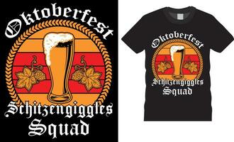 Oktoberfest Schitzengiggles Squad T-Shirt design vector template
