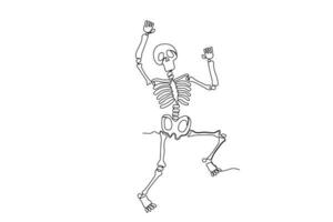 A skeleton raised hands and feet vector