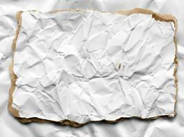 photo white crumpled paper texture background design space white tone