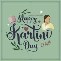 feliz celebración del día de kartini vector