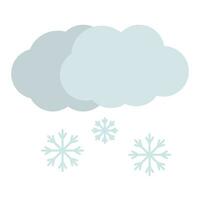 Winter season items . Cool vector winter icons on skiing and snowboarding symbols, winter vacation or holiday on the mountain snow. Cloud and snowflake.