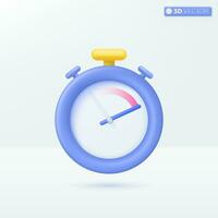 Stopwatch icon symbols. measurement, Time-keeping, deadline, time management concept. 3D vector isolated illustration design. Cartoon pastel Minimal style. You can used for design ux, ui, print ad.