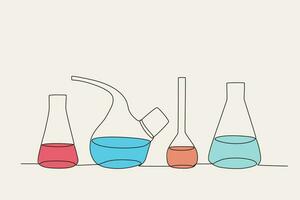 Color illustration of a tube in the laboratory vector